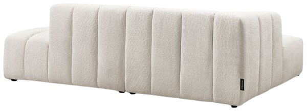 -25 % Dny MOMENTI– Bobochic Paris Bílá bouclé rohová pohovka Annecy 262 cm, levá