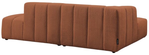 -25 % Dny MOMENTI– Bobochic Paris Terakotově oranžová bouclé rohová pohovka Annecy 262 cm, levá