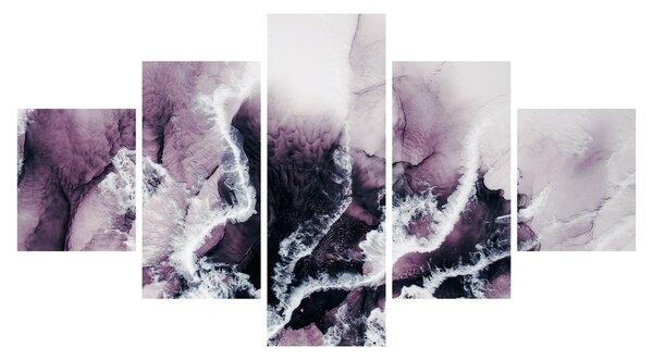 Obraz - Fialový mramor N⁰2 (125x70 cm)