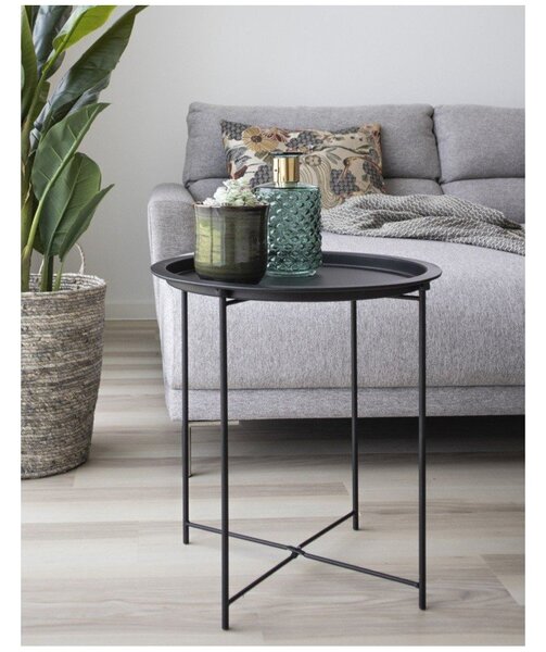 Kovový kulatý odkládací stolek ø 47 cm Bastia – House Nordic