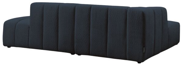-25 % Dny MOMENTI– Bobochic Paris Tmavě modrá bouclé rohová pohovka Annecy 262 cm, levá