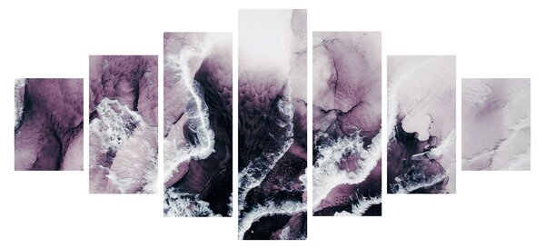 Obraz - Fialový mramor N⁰2 (210x100 cm)
