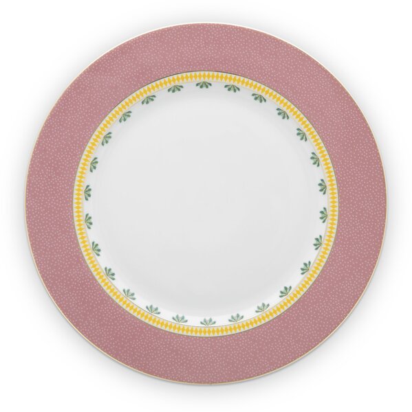 Pip Studio La Majorelle talíř Ø26,5cm, růžový (talíř na hlavní chod)