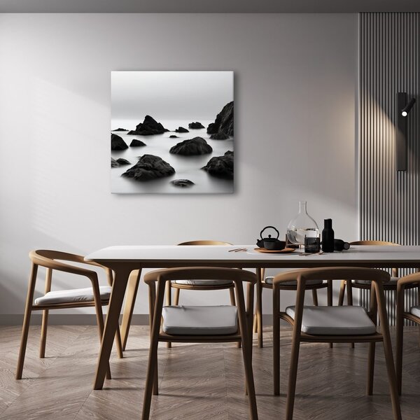 Obraz minimalistické pobřeží se skalami