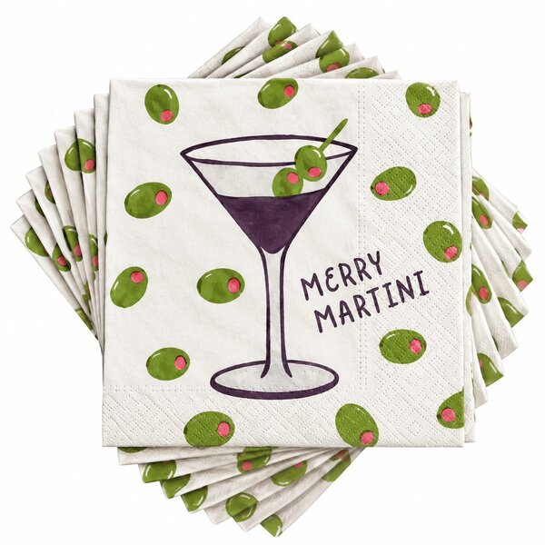 APRÈS Papírové ubrousky "Merry Martini" 20 ks