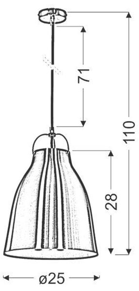 Candellux Pensilvania závěsné svítidlo 1x60 W měděná 31-39347