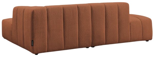 -25 % Dny MOMENTI– Bobochic Paris Terakotově oranžová bouclé rohová pohovka Annecy 262 cm, pravá