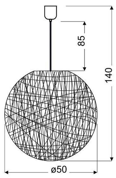 Candellux Caruba závěsné svítidlo 1x60 W bílá 31-26913