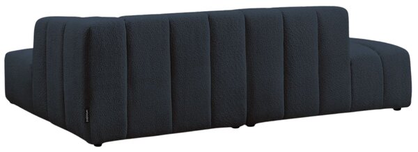 -25 % Dny MOMENTI– Bobochic Paris Tmavě modrá bouclé rohová pohovka Annecy 262 cm, pravá