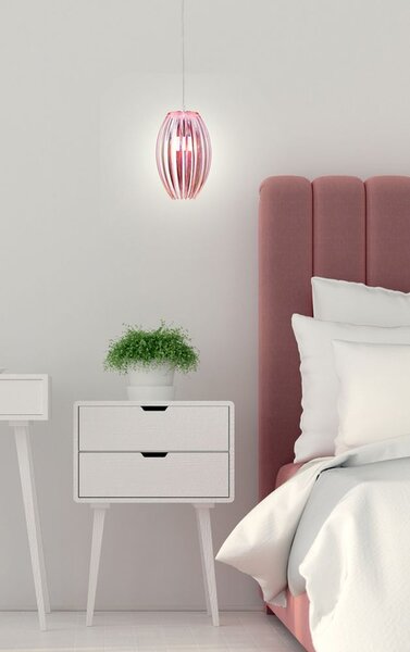 Candellux Abuko závěsné svítidlo 1x60 W růžová 31-55548