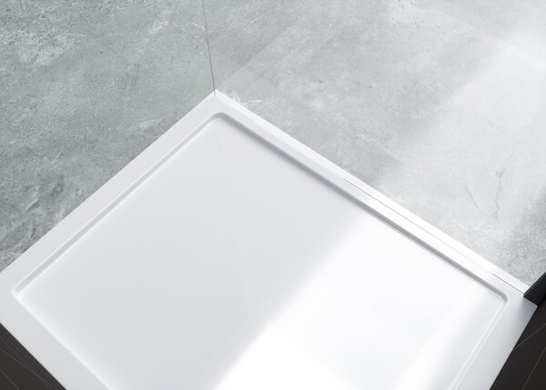 Hagser Bertina sprchová zástěna walk-in 80 cm černá matný/průhledné sklo HGR00000022