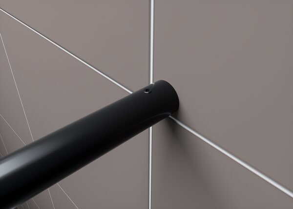 Hagser Bertina sprchová zástěna walk-in 80 cm černá matný/průhledné sklo HGR00000022