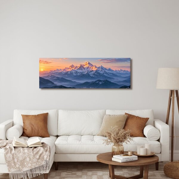 Obraz alpské panorama při východu slunce