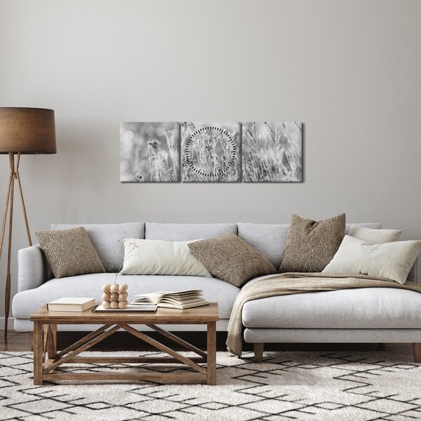 Obraz - Chladná zima (s hodinami) (90x30 cm)