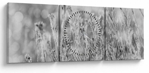 Obraz - Chladná zima (s hodinami) (90x30 cm)
