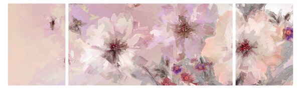 Obraz - Umělecká koláž s motýly (170x50 cm)