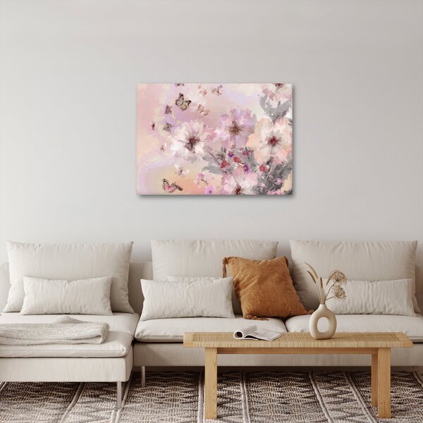 Obraz - Umělecká koláž s motýly (70x50 cm)