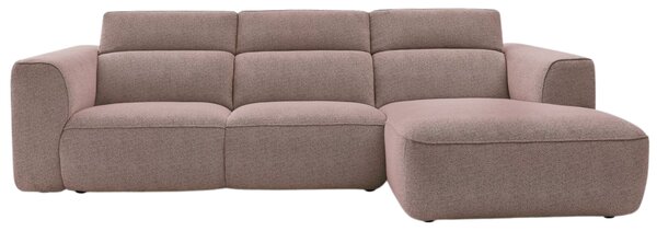 -25 % Dny MOMENTI– Bobochic Paris Růžová rohová pohovka William 298 cm, pravá