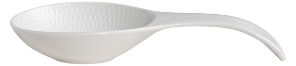 Bílá porcelánová odkládací lžíce na vařečku Maxwell & Williams Diamonds