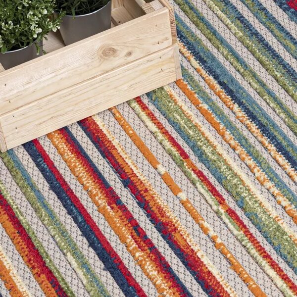 Makro Abra Moderní kusový koberec AVENTURA ED23A Proužky vícebarevný Rozměr: 80x200 cm