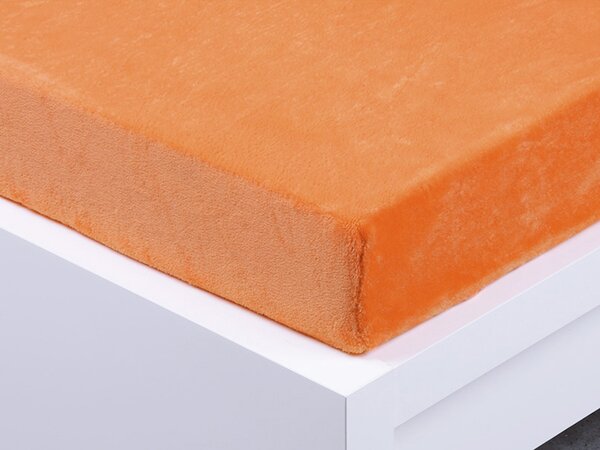 XPOSE® Mikroplyšové prostěradlo Exclusive - oranžové 90x200 cm