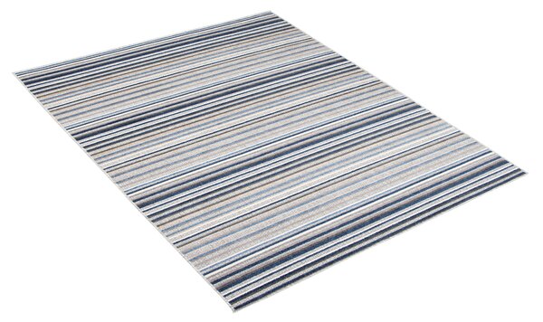 Makro Abra Moderní kusový koberec AVENTURA ED23A Proužky šedý modrý Rozměr: 80x200 cm
