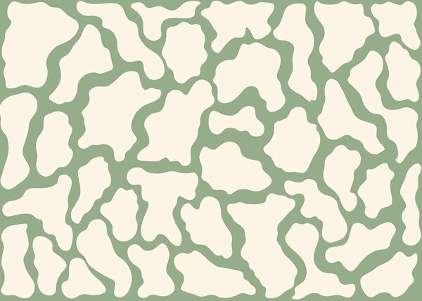 Fototapeta Vzor s bílými a zelenými krávami, Abstraktní fototapety, Populární fototapety, t00714v3 - Tapeko.co.cz