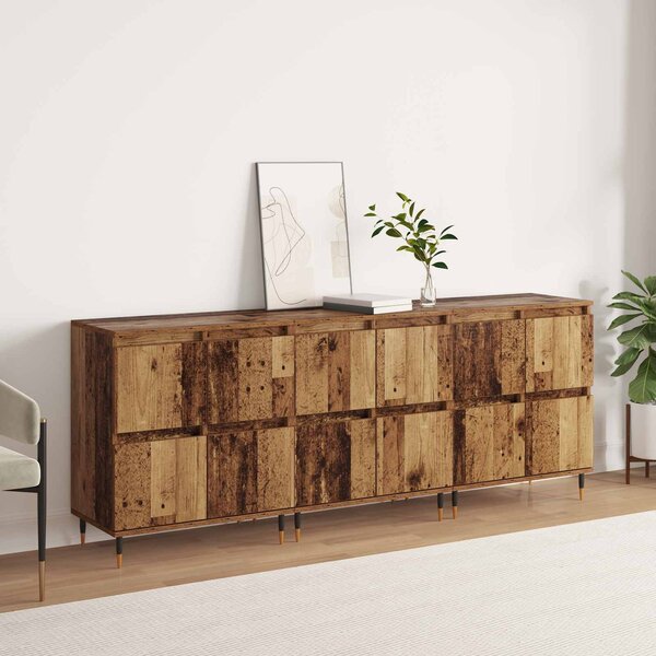Úložná skříňka 3 ks Staré dřevo 60 x 35 x 70 cm 3394509