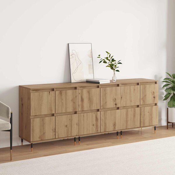 Úložná skříňka 3 ks Artisanový dub 60 x 35 x 70 cm 3394510