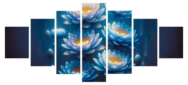 Obraz - Lekníny pod hladinou (210x100 cm)