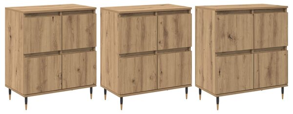 Úložná skříňka 3 ks Artisanový dub 60 x 35 x 70 cm 3394510