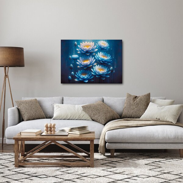 Obraz - Lekníny pod hladinou (70x50 cm)