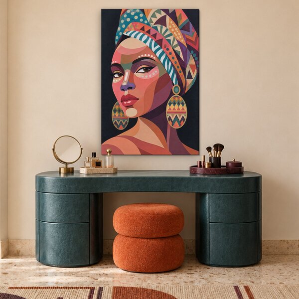 DUBLEZ | Africký obraz na stěnu - Barevná múza | UV tisk, Premium