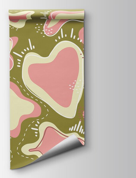 Fototapeta Růžové a bílé tvary, Abstraktní fototapety, Populární fototapety, t00715v6 - Tapeko.co.cz