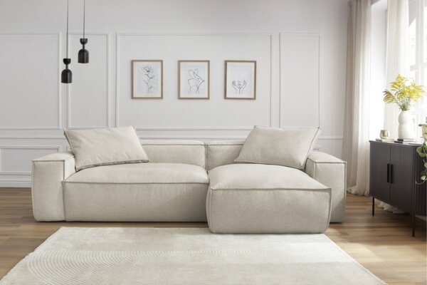 -25 % Dny MOMENTI– Bobochic Paris Béžová rohová pohovka Boheme 302 cm, levá/pravá
