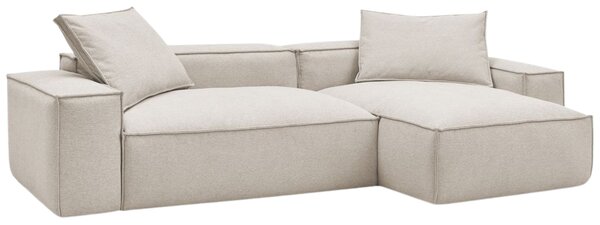 -25 % Dny MOMENTI– Bobochic Paris Béžová rohová pohovka Boheme 302 cm, levá/pravá