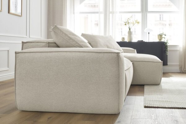 -25 % Dny MOMENTI– Bobochic Paris Béžová rohová pohovka Boheme 302 cm, levá/pravá