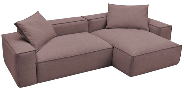 -25 % Dny MOMENTI– Bobochic Paris Růžová rohová pohovka Boheme 302 cm, levá/pravá