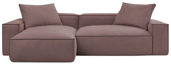 -25 % Dny MOMENTI– Bobochic Paris Růžová rohová pohovka Boheme 302 cm, levá/pravá