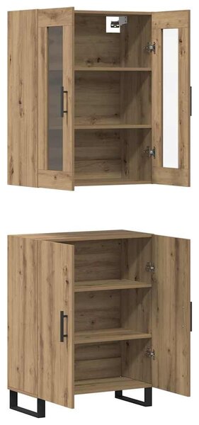Vysoký bufet 2 ks dub artisan 69,5 x 34 x 180 cm 3394522