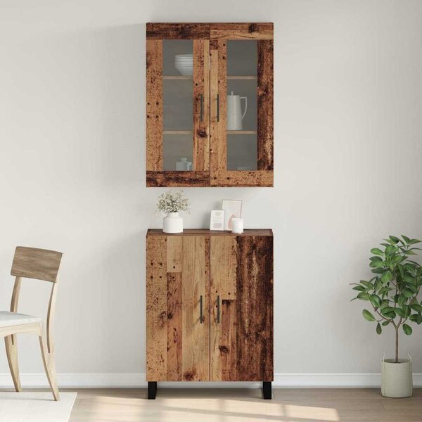 Vysoký bufet 2 ks Staré dřevo 69,5 x 34 x 180 cm 3394521