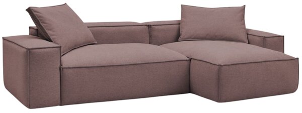 -25 % Dny MOMENTI– Bobochic Paris Růžová rohová pohovka Boheme 302 cm, levá/pravá