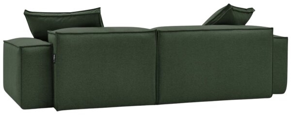 -25 % Dny MOMENTI– Bobochic Paris Zelená rohová pohovka Boheme 302 cm, levá/pravá