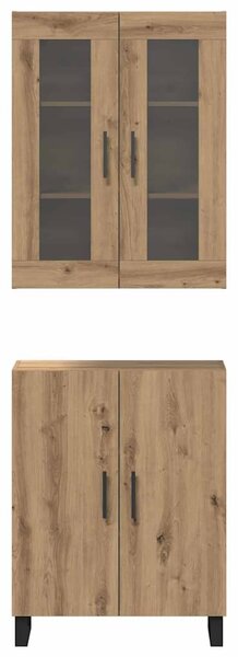 Vysoký bufet 2 ks dub artisan 69,5 x 34 x 180 cm 3394522