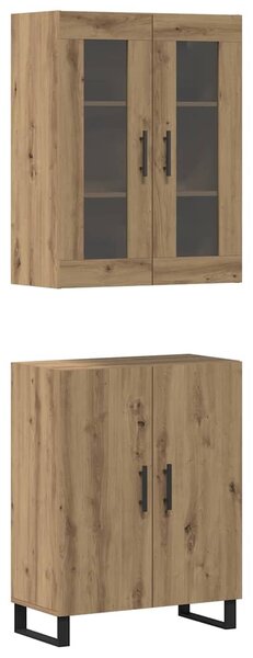 Vysoký bufet 2 ks dub artisan 69,5 x 34 x 180 cm 3394522