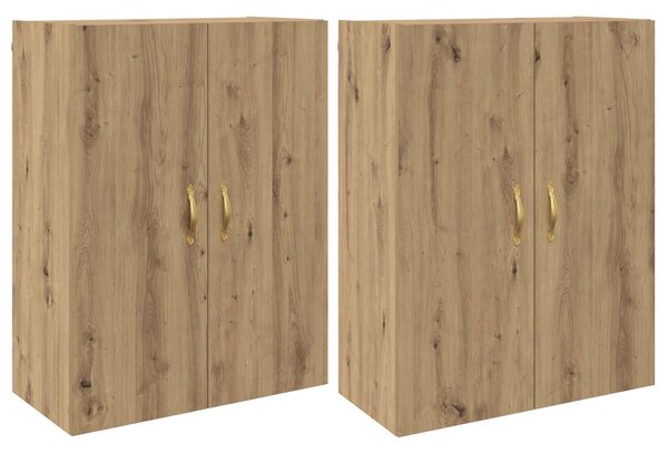 Nástěnná skříň 2 ks Artisanový dub 69,5 x 34 x 90 cm 3394519