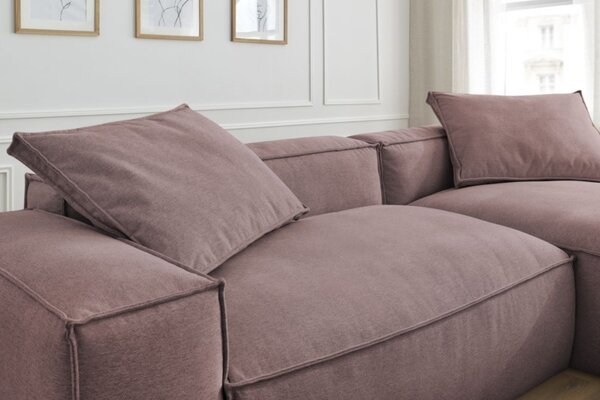 -25 % Dny MOMENTI– Bobochic Paris Růžová rohová pohovka Boheme 302 cm, levá/pravá