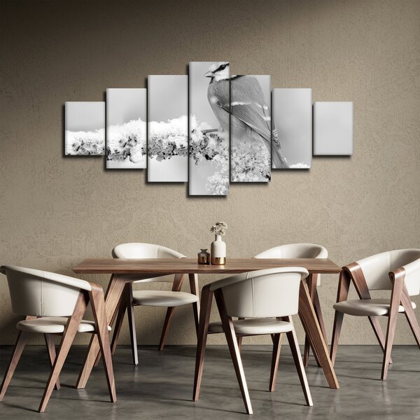 Obraz - Ptáček na větvi (210x100 cm)
