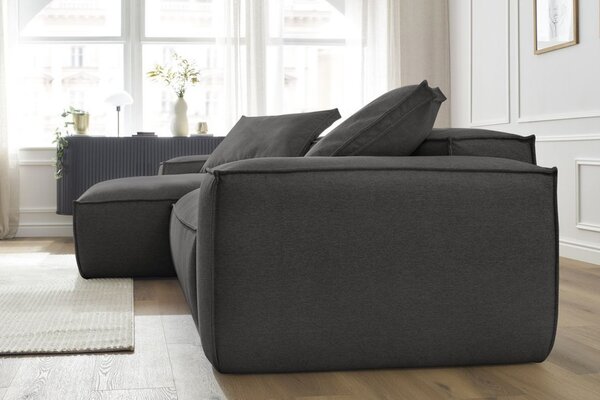 -25 % Dny MOMENTI– Bobochic Paris Tmavě šedá rohová pohovka Boheme 302 cm, levá/pravá