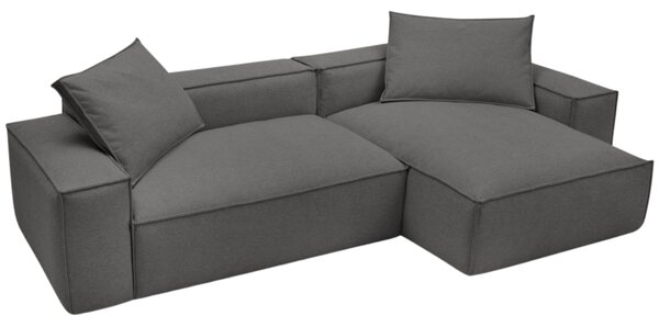 -25 % Dny MOMENTI– Bobochic Paris Tmavě šedá rohová pohovka Boheme 302 cm, levá/pravá